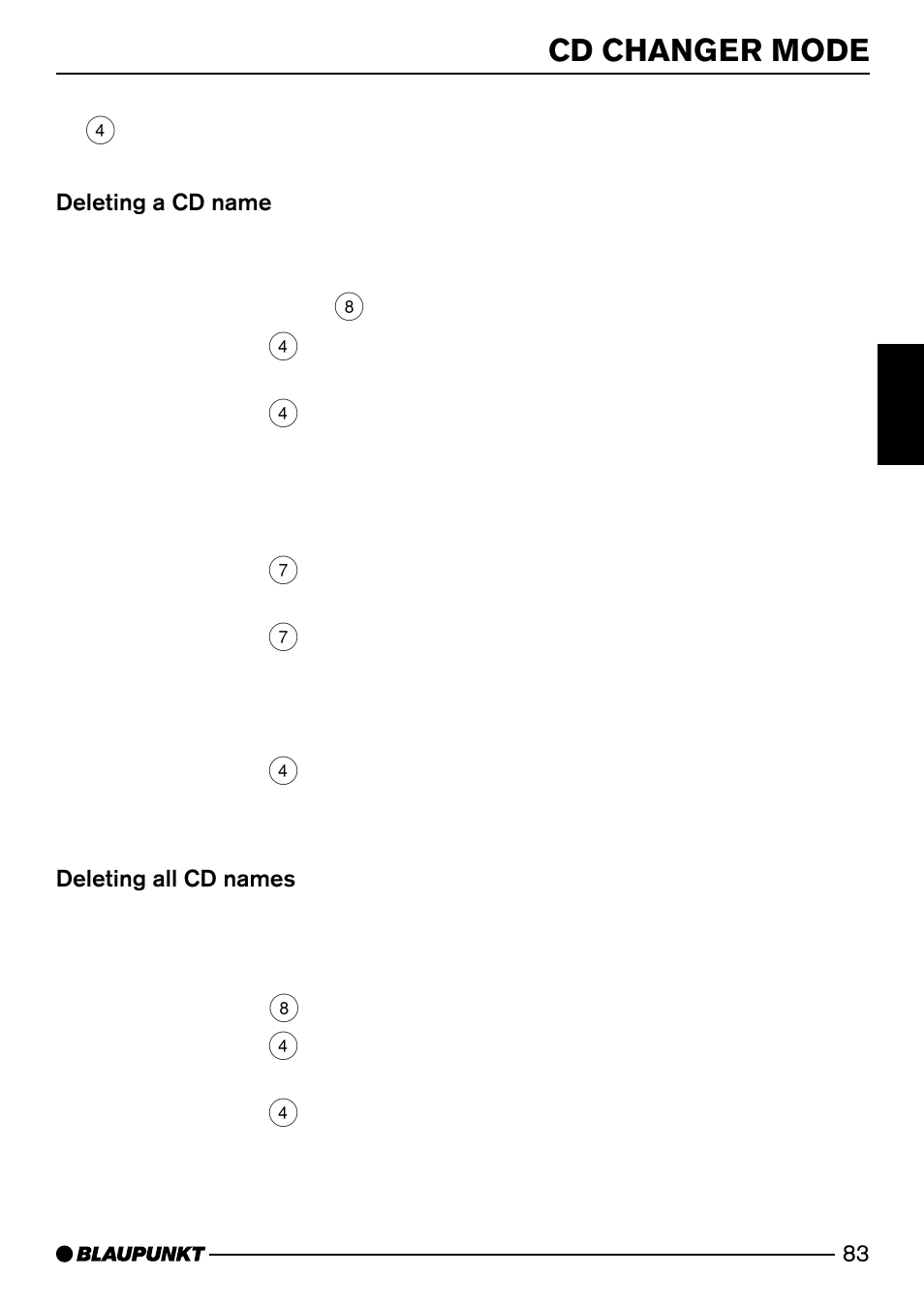 Cd changer mode | Blaupunkt ISTANBUL C73 User Manual | Page 25 / 33