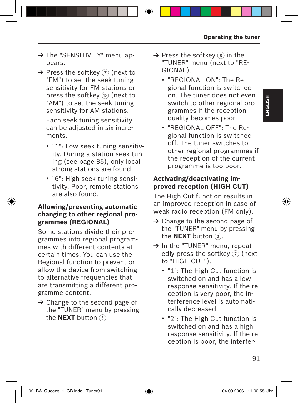 Blaupunkt QUEENS MP56 7 646 583 310 User Manual | Page 26 / 67