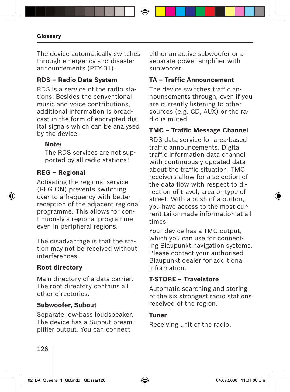 Blaupunkt QUEENS MP56 7 646 583 310 User Manual | Page 61 / 67