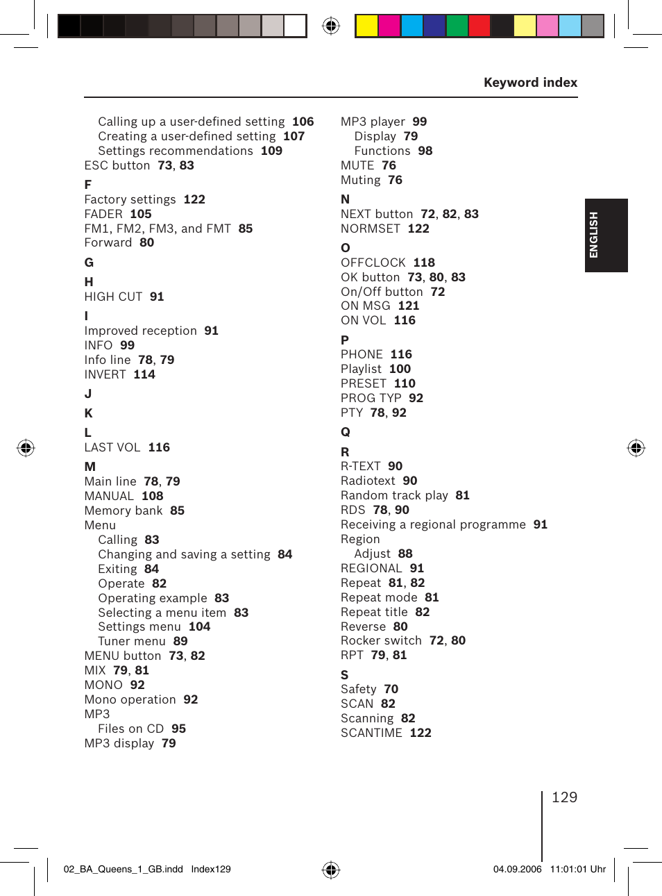 Blaupunkt QUEENS MP56 7 646 583 310 User Manual | Page 64 / 67