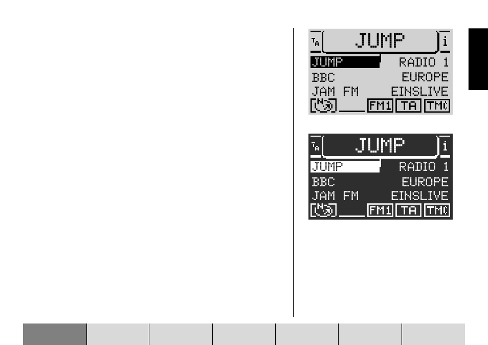 Jump, Bbc jam fm radio 1 europe einslive jump | Blaupunkt DX-R70 User Manual | Page 15 / 114