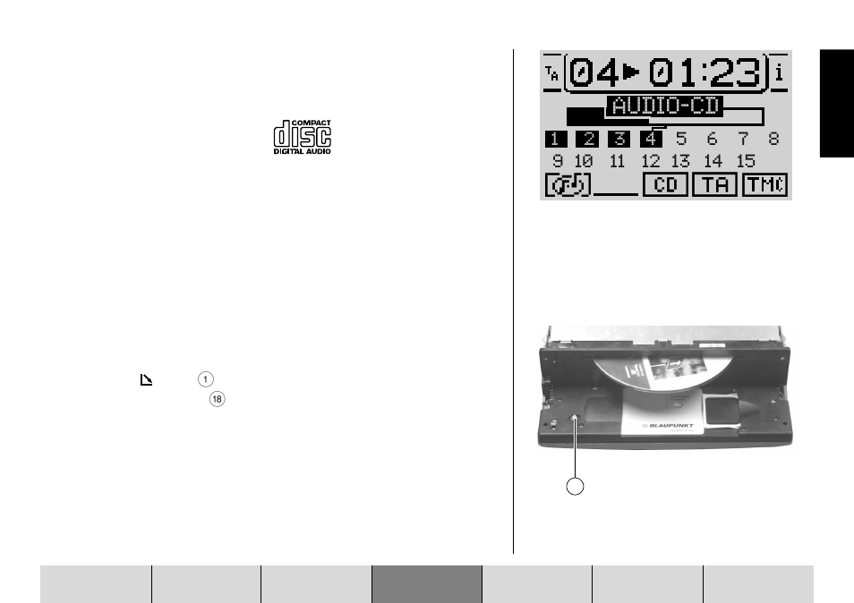 Audio-cd, Cd mode | Blaupunkt DX-R70 User Manual | Page 73 / 114