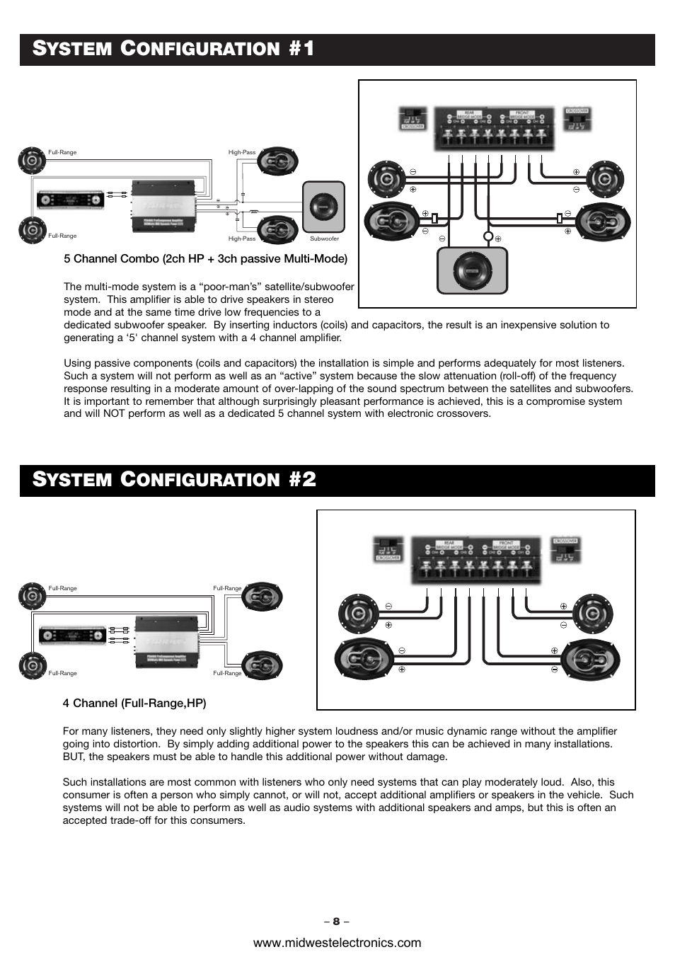 Ystem, Onfiguration | Blaupunkt PCA460 User Manual | Page 10 / 13