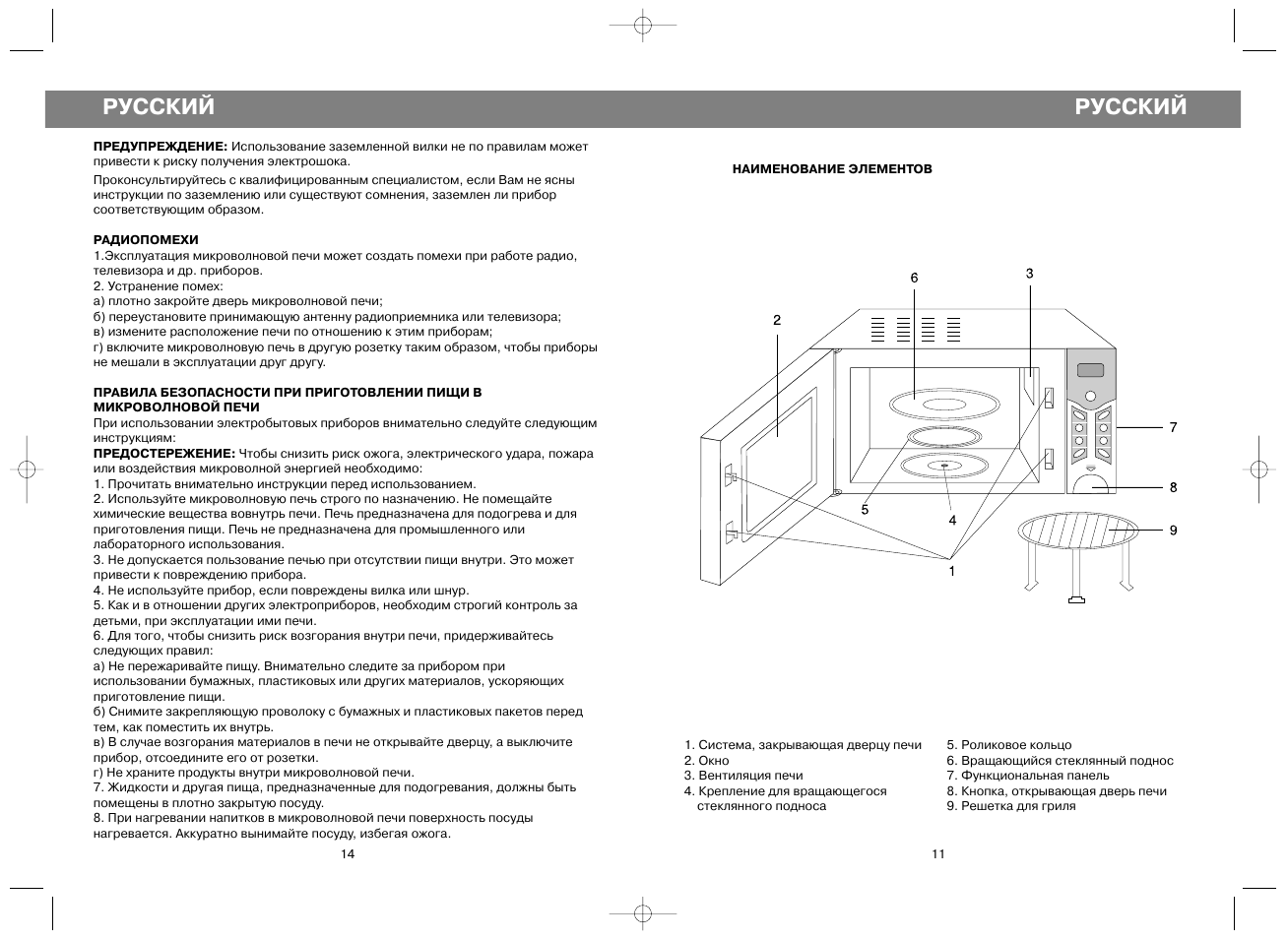 Русский | Vitek VT-1651 User Manual | Page 11 / 12