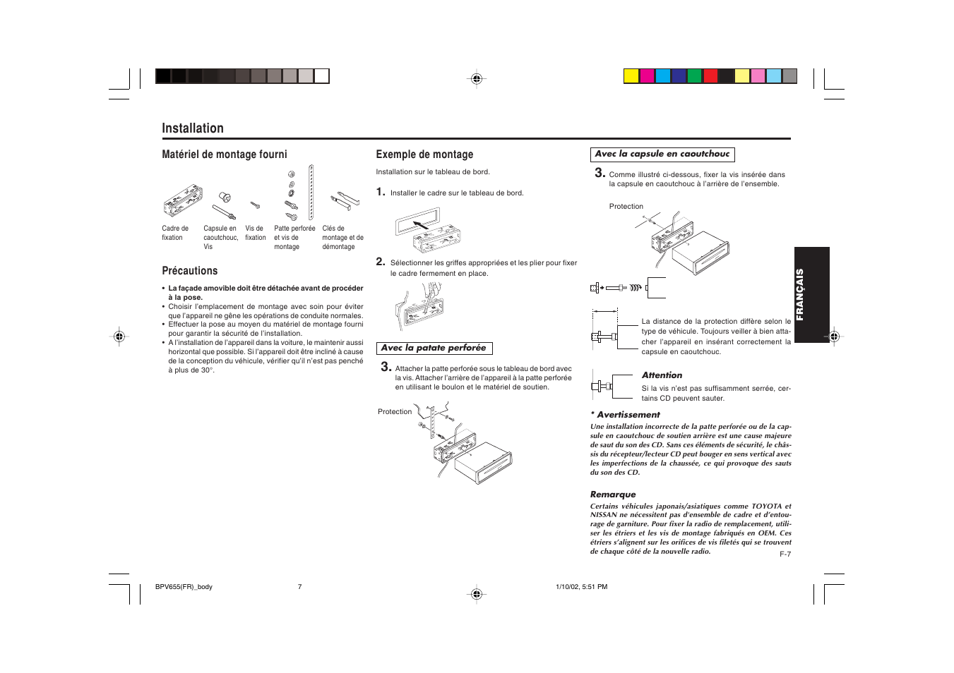 Installation | Blaupunkt BPV 655 User Manual | Page 18 / 41