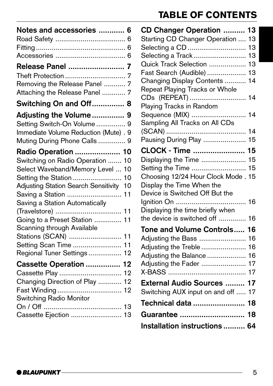 Blaupunkt C31 User Manual | Page 5 / 19