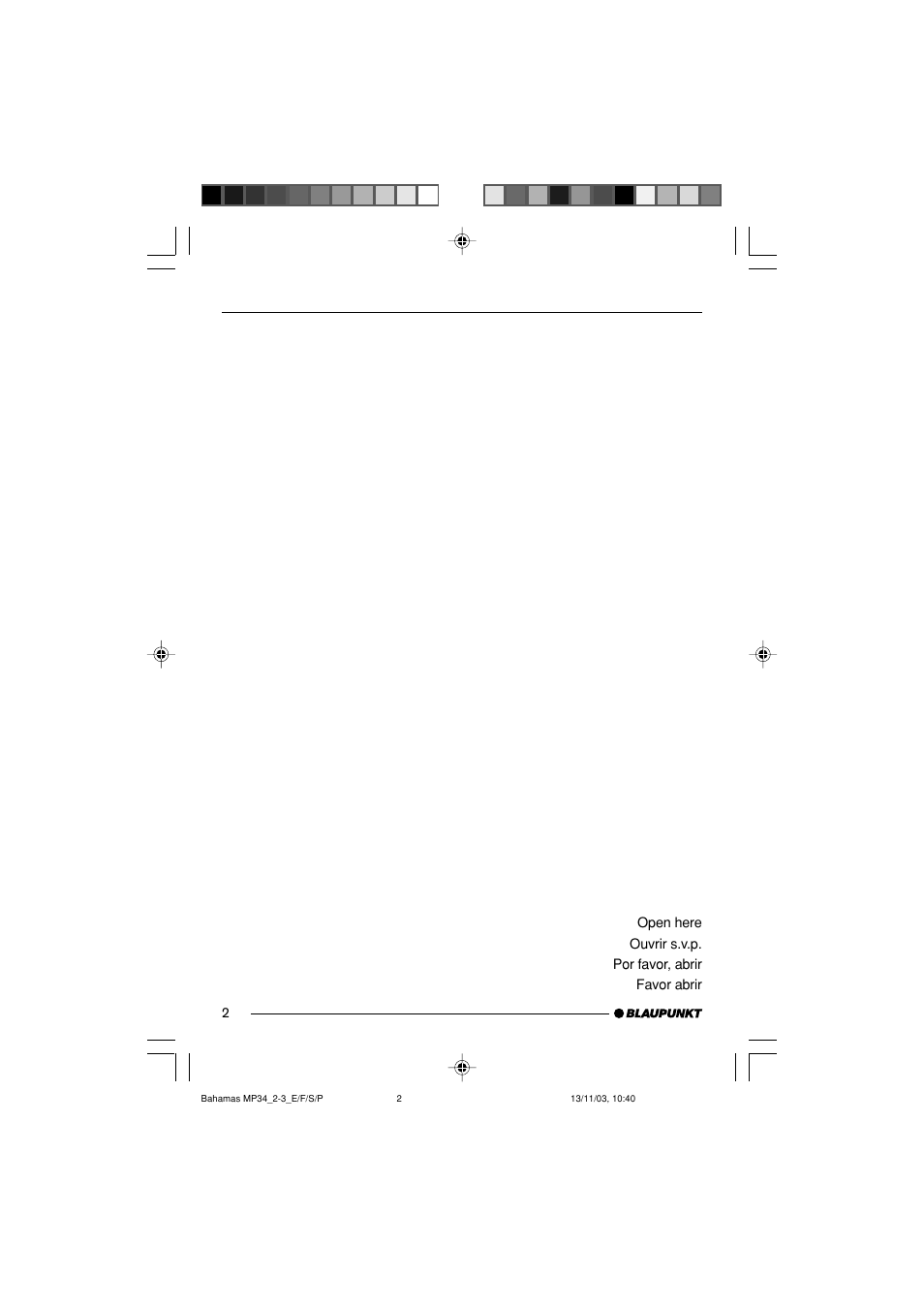 Blaupunkt MP34 User Manual | Page 2 / 98