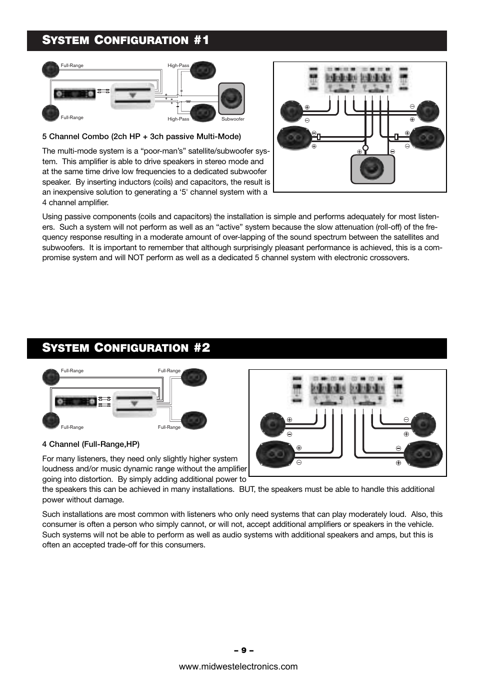 Ystem, Onfiguration | Blaupunkt VA4100 User Manual | Page 10 / 14