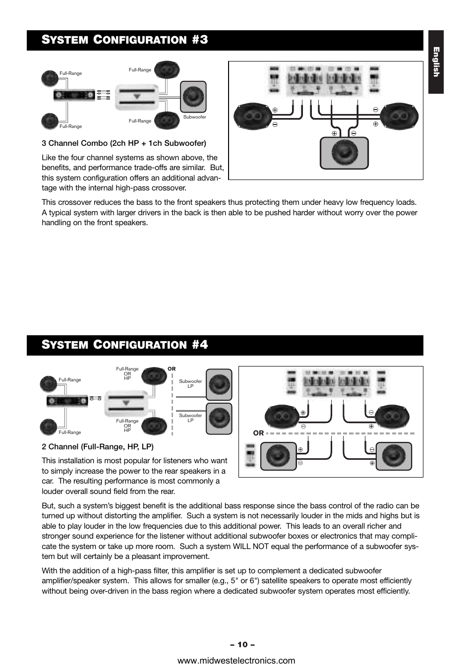 Ystem, Onfiguration | Blaupunkt VA4100 User Manual | Page 11 / 14