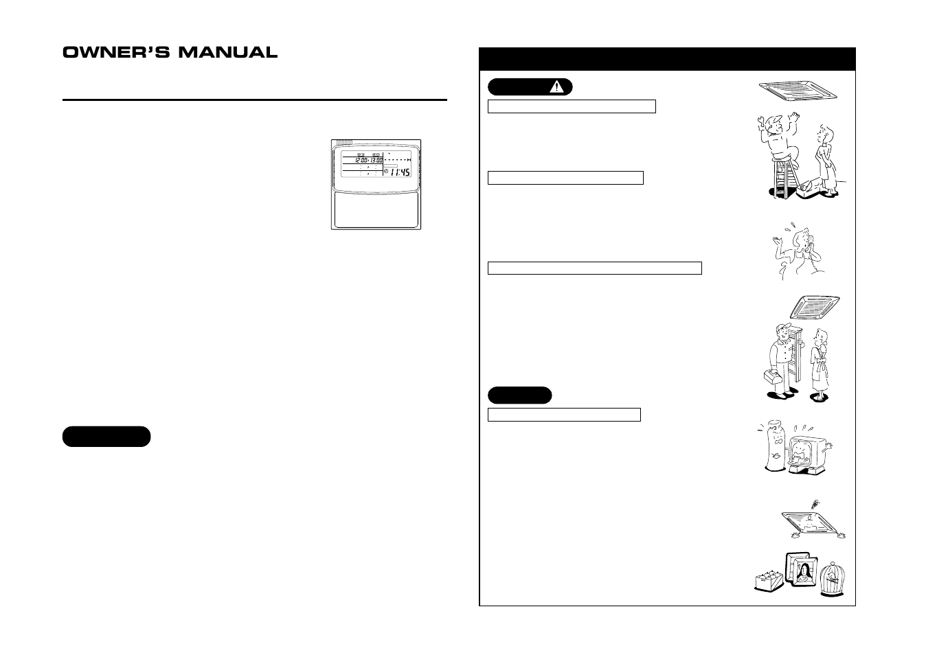 Owners manual, Program weekly timer type, Rbc-exw21e | Owners manual weekly timer for air conditioner, Features, Precautions for safety, Split type) <program weekly timer type | Toshiba RAV-SM560A User Manual | Page 68 / 109