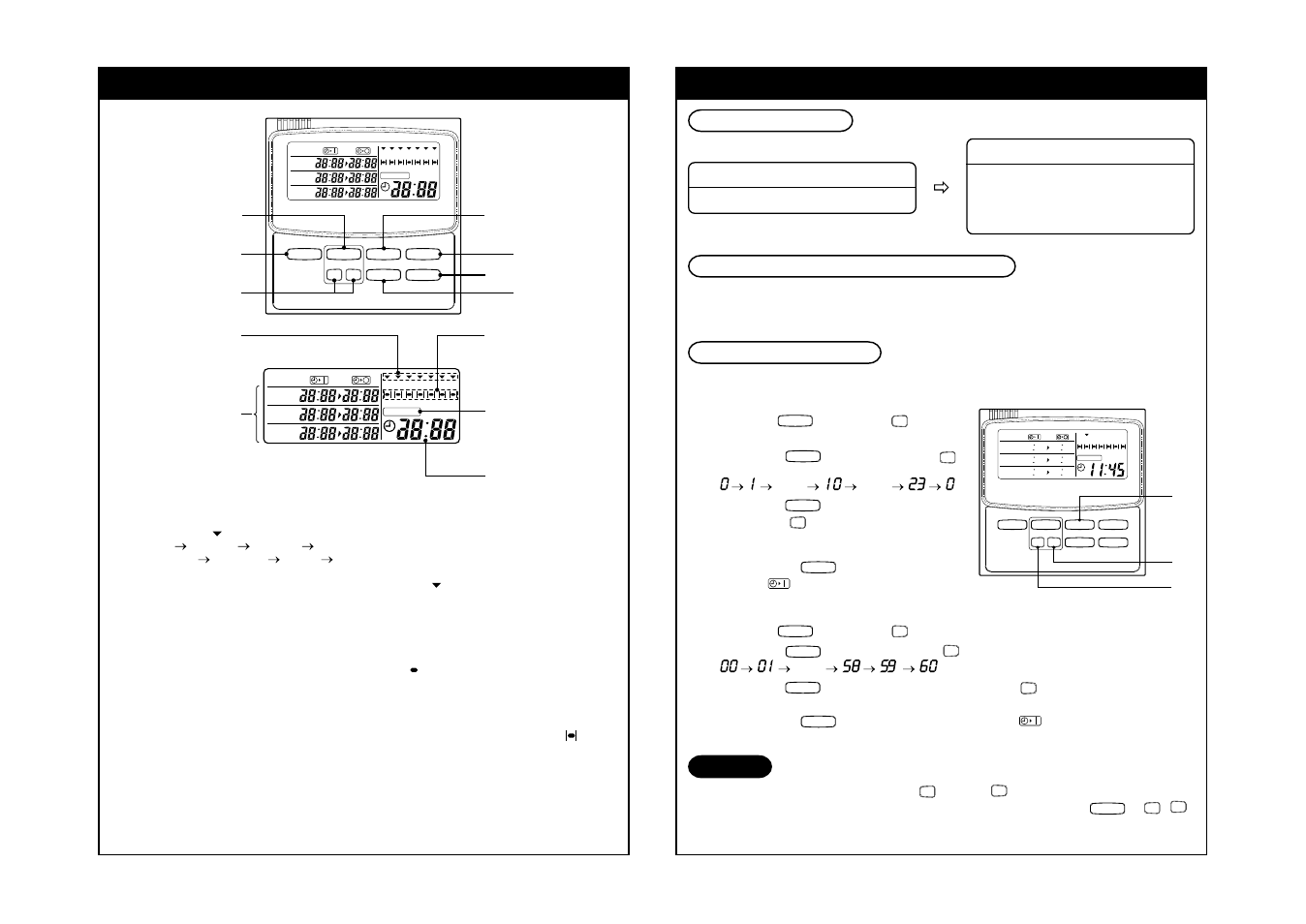 How to use the timer correctl y, Name and operation of each part, Rbc-exw21e | Toshiba RAV-SM560A User Manual | Page 69 / 109