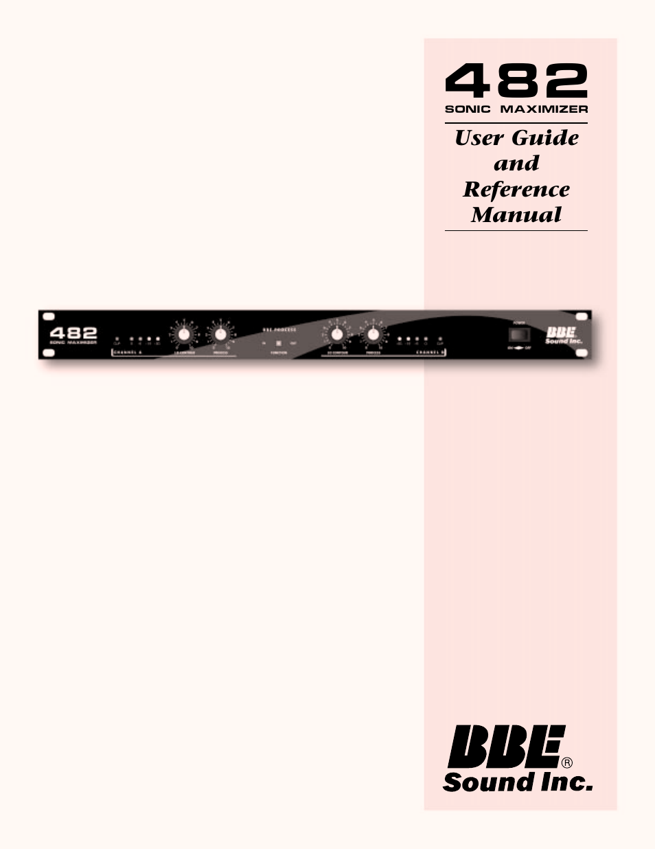 BBE 482 User Manual | 20 pages