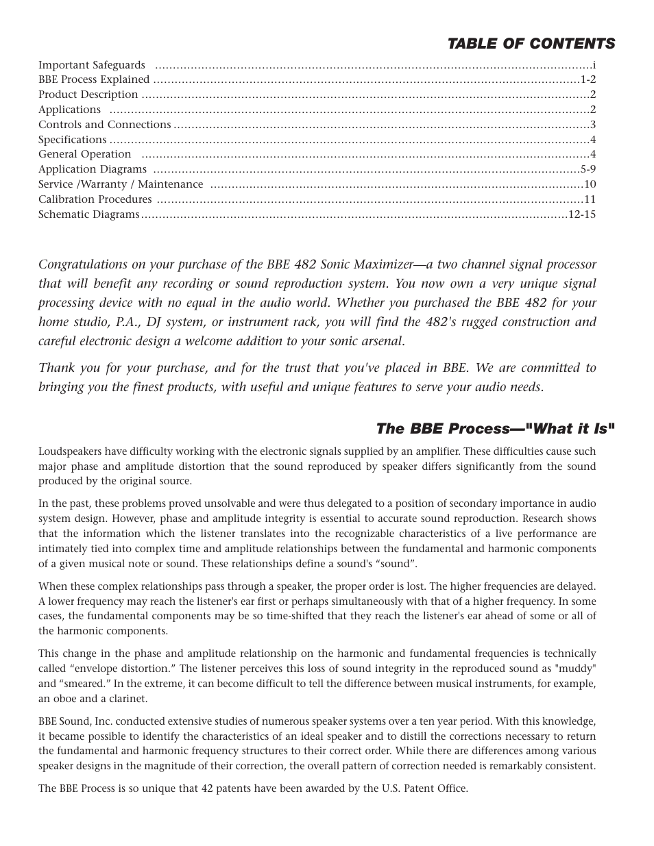 BBE 482 User Manual | Page 3 / 20