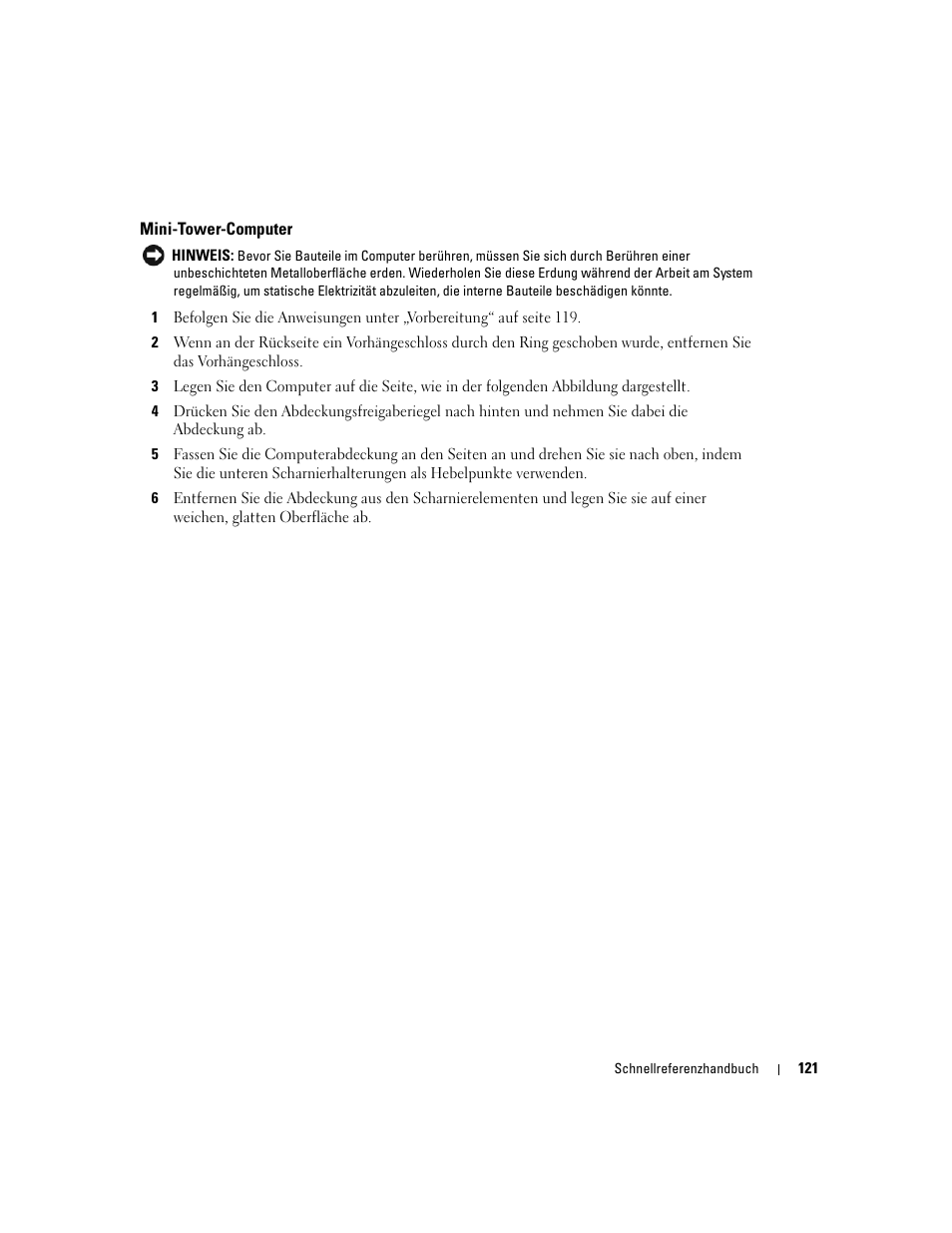 Mini-tower-computer | Dell OptiPlex GX620 User Manual | Page 121 / 294