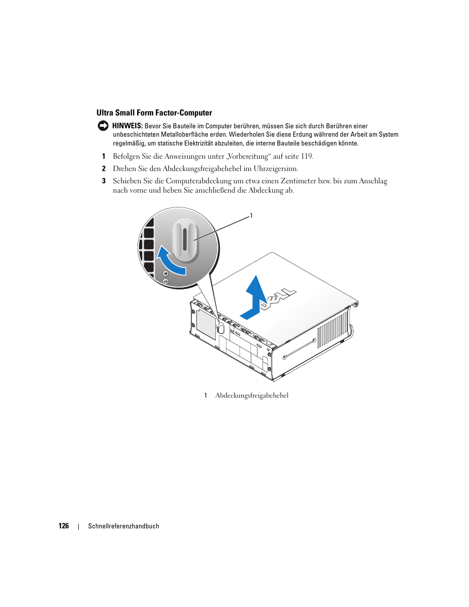 Ultra small form factor-computer | Dell OptiPlex GX620 User Manual | Page 126 / 294