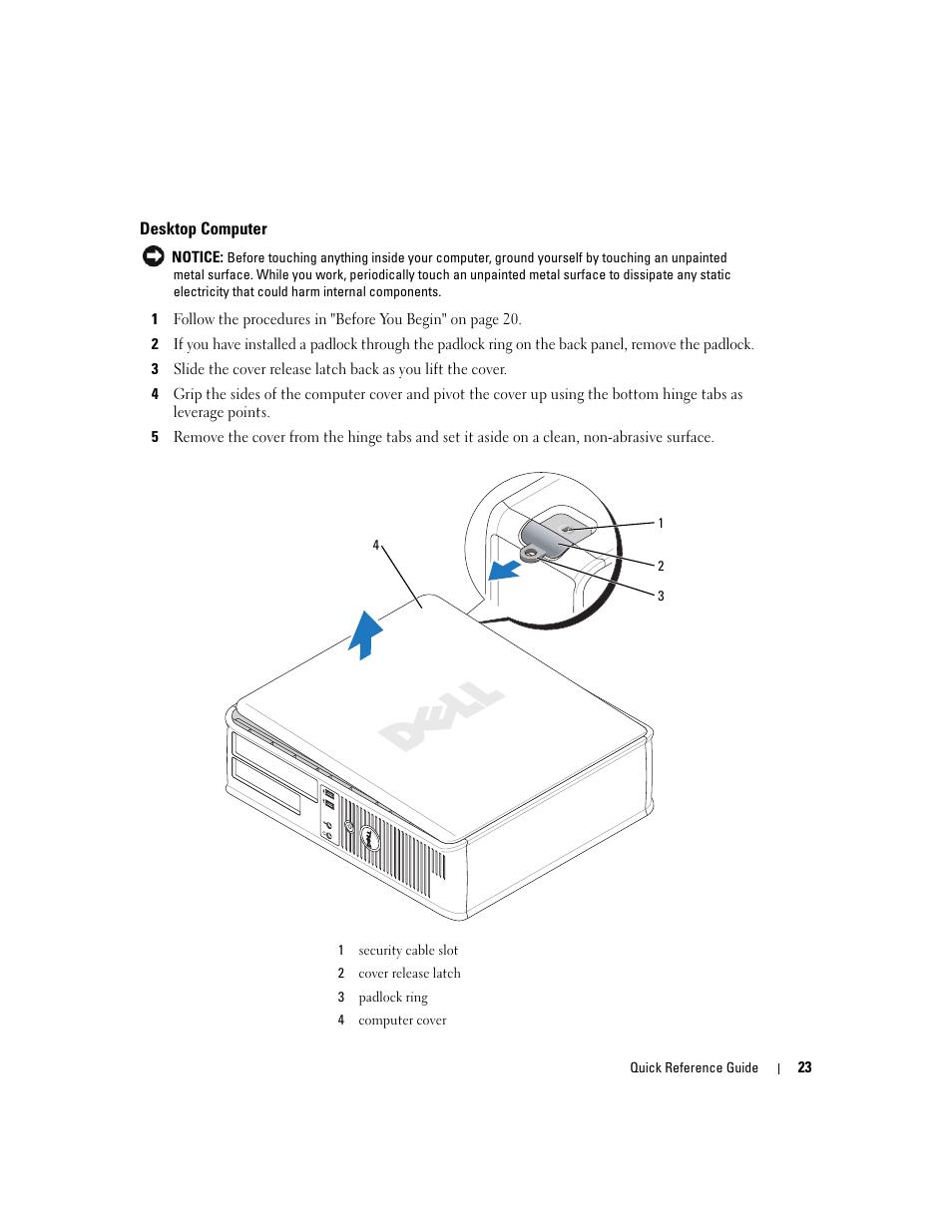 Desktop computer | Dell OptiPlex GX620 User Manual | Page 23 / 294