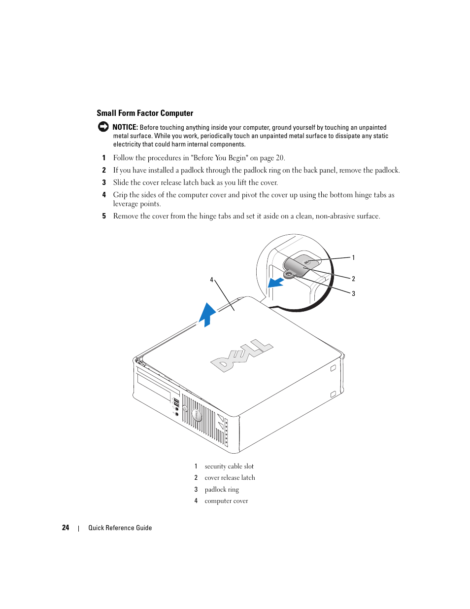 Small form factor computer | Dell OptiPlex GX620 User Manual | Page 24 / 294