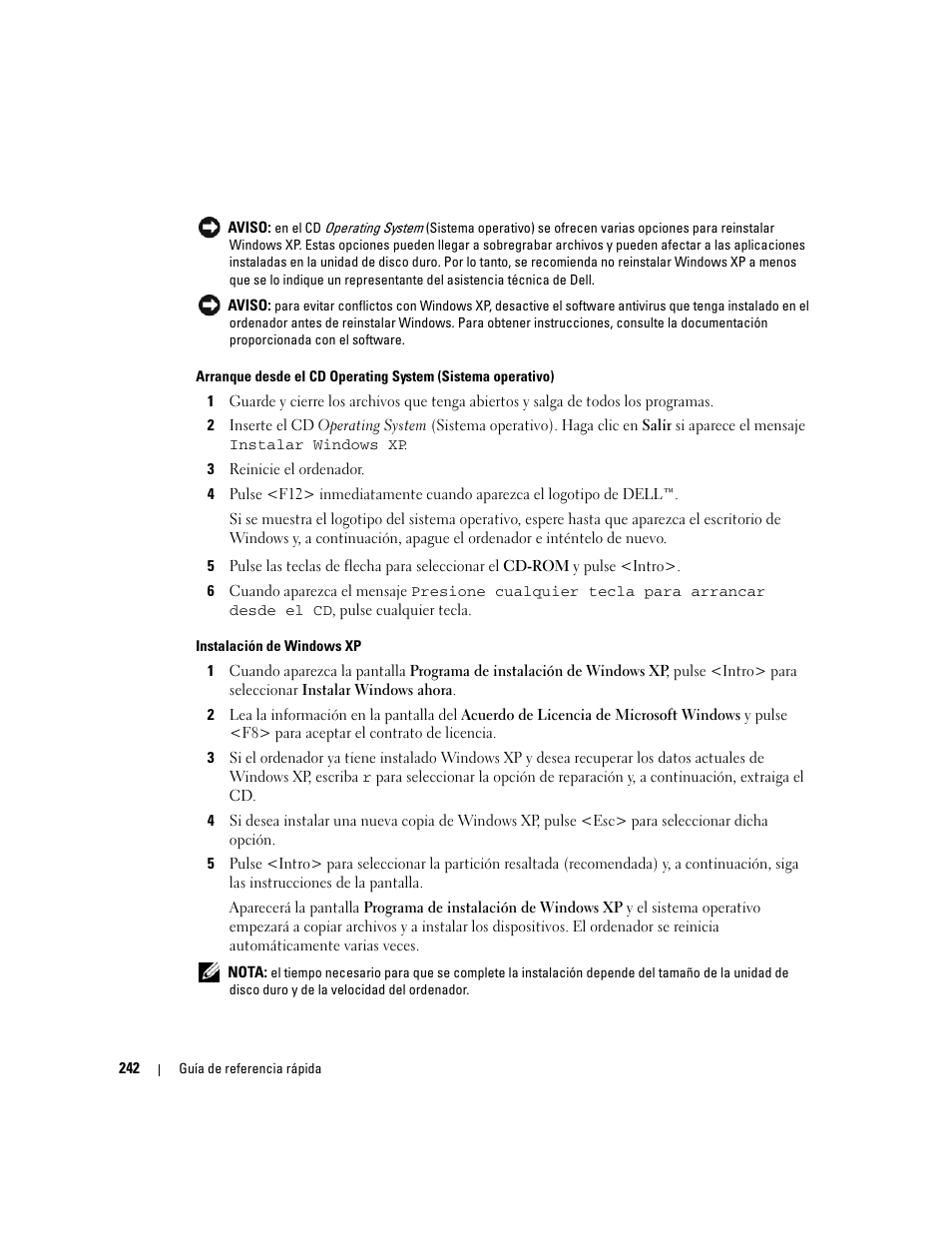 Dell OptiPlex GX620 User Manual | Page 242 / 294