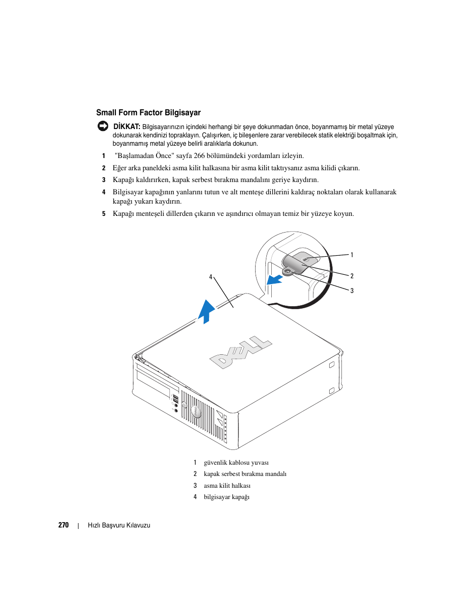 Small form factor bilgisayar | Dell OptiPlex GX620 User Manual | Page 270 / 294