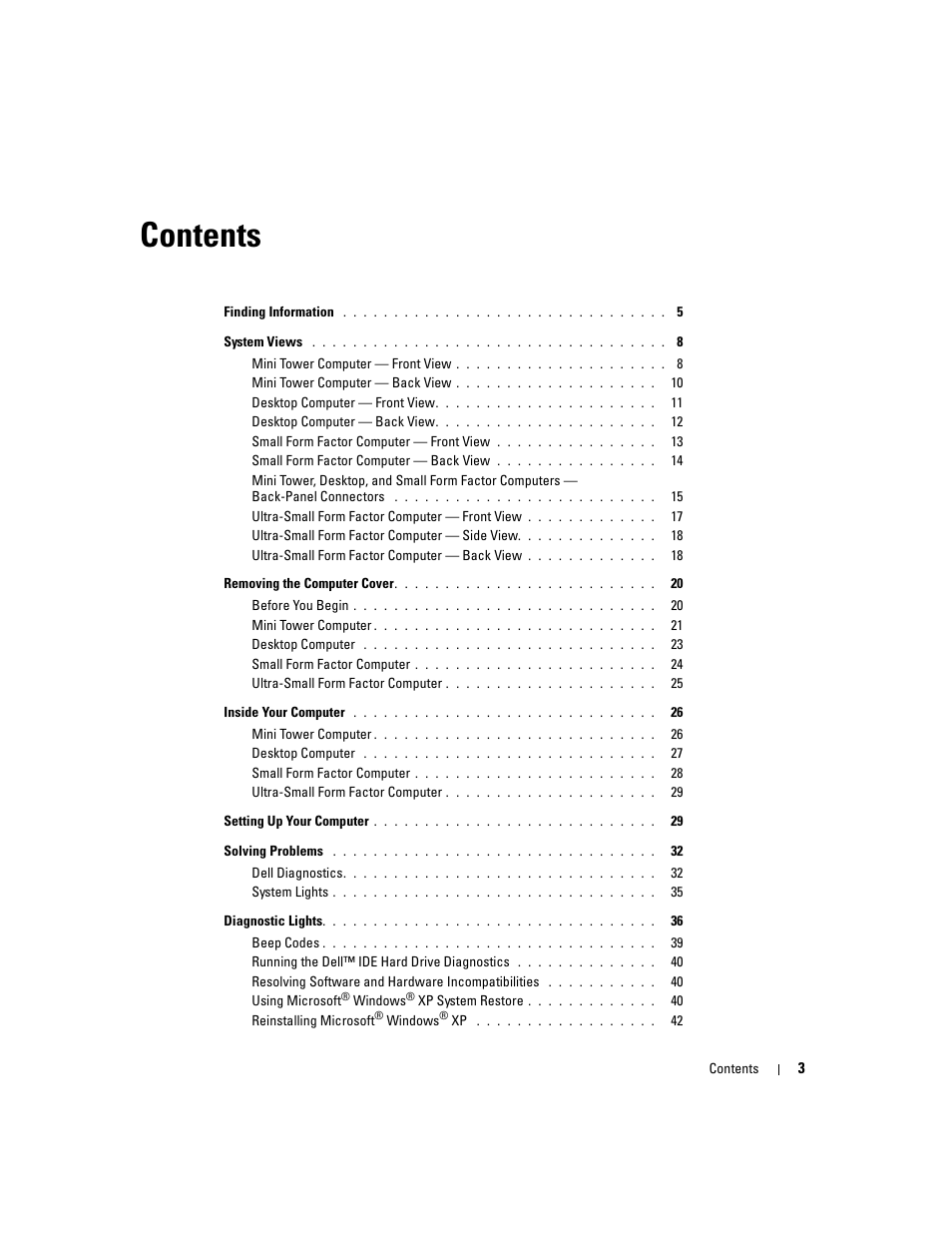 Dell OptiPlex GX620 User Manual | Page 3 / 294