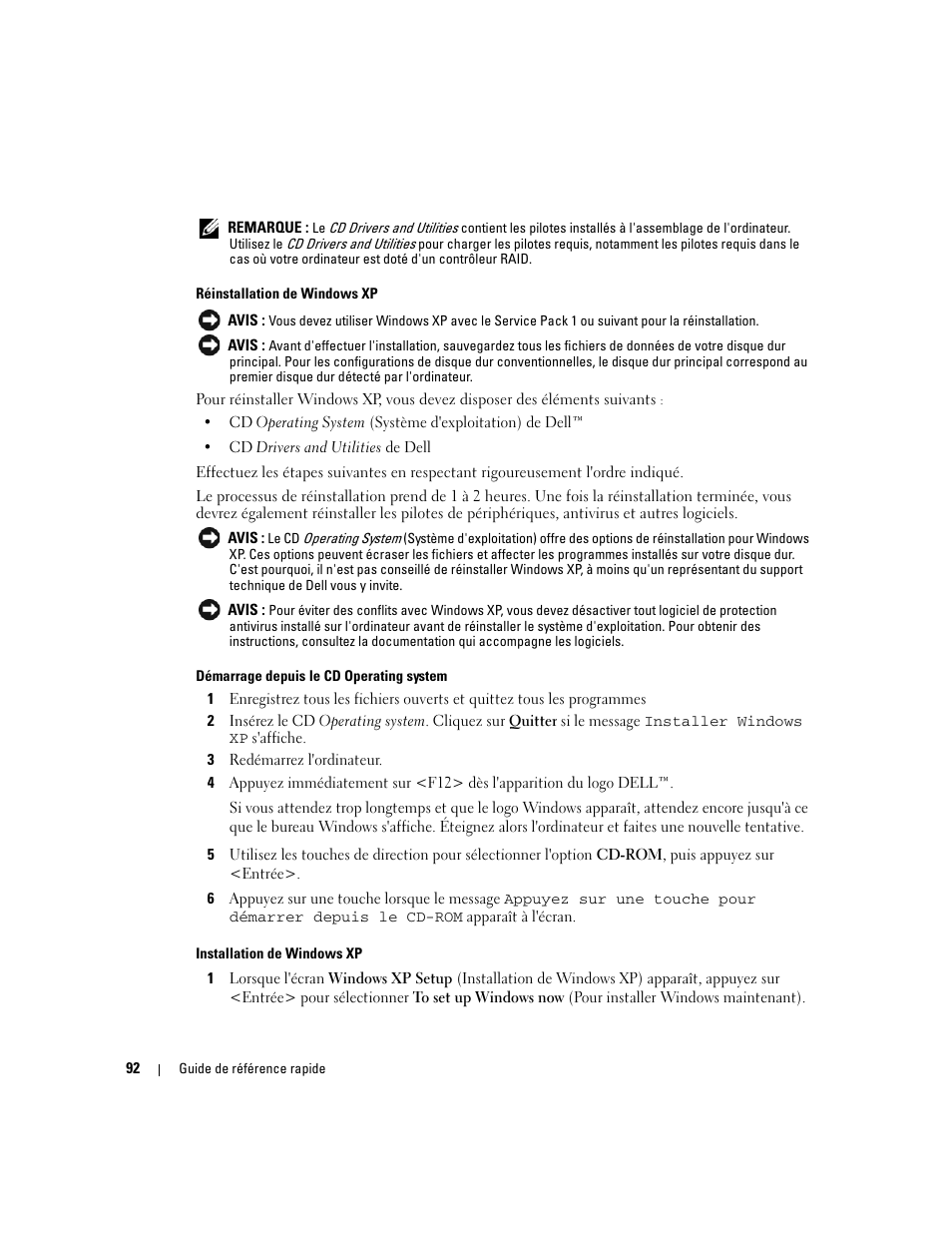 Dell OptiPlex GX620 User Manual | Page 92 / 294