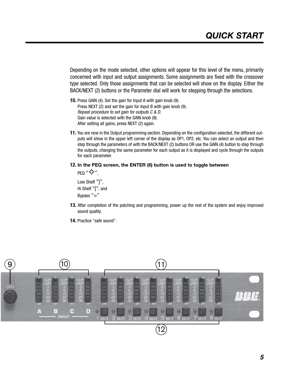 Quick start | BBE DS48 User Manual | Page 11 / 39