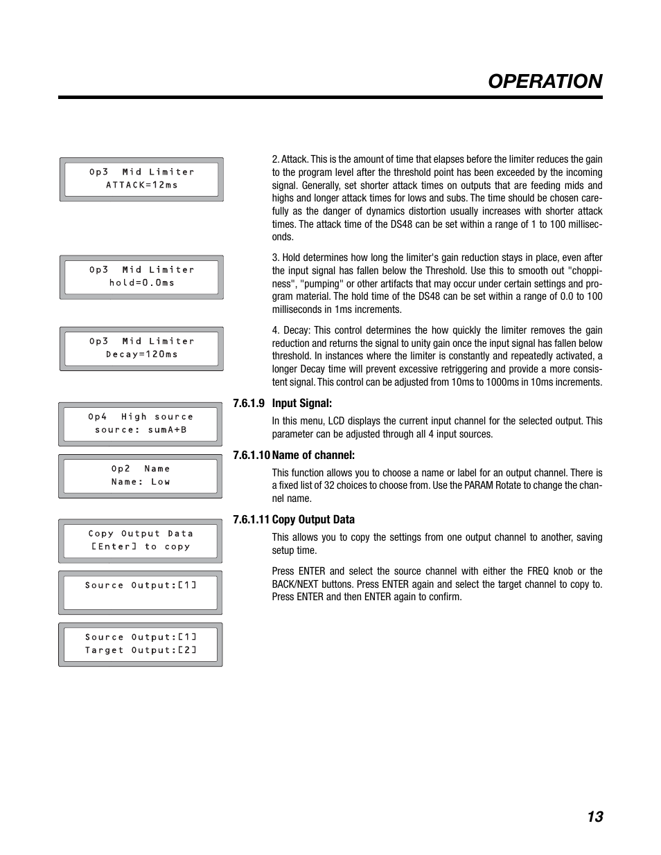 Operation | BBE DS48 User Manual | Page 19 / 39