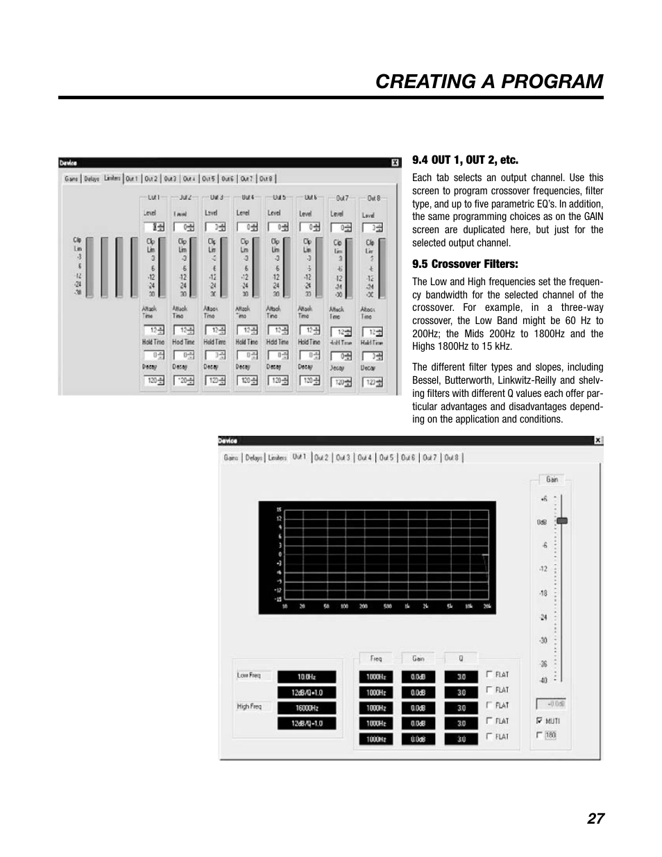 Creating a program | BBE DS48 User Manual | Page 33 / 39