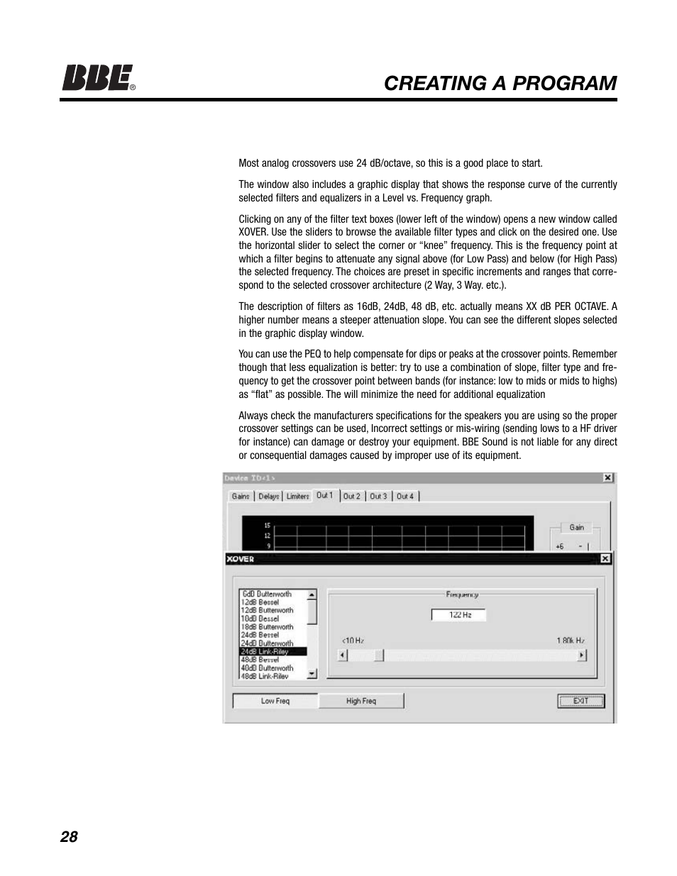 Creating a program | BBE DS48 User Manual | Page 34 / 39