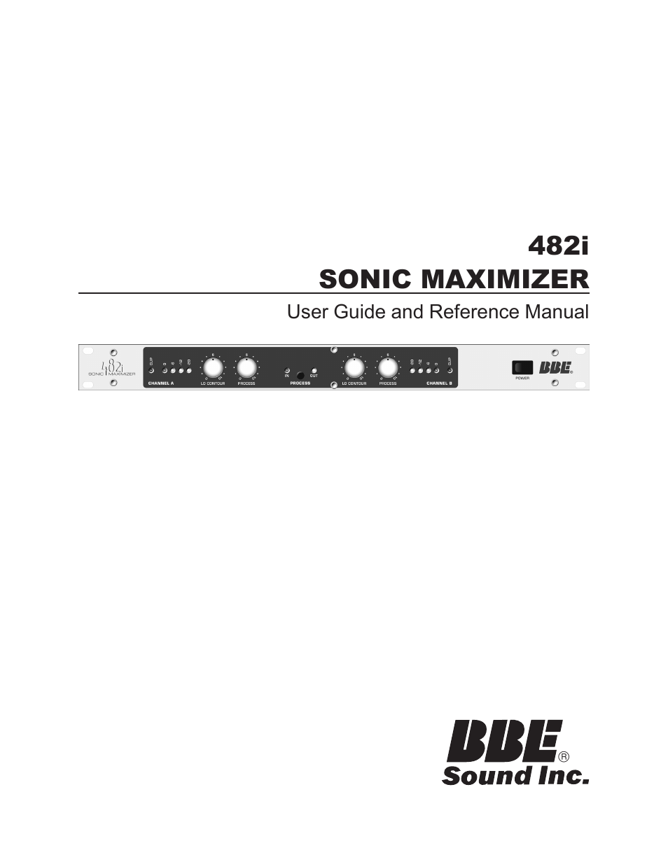 BBE 482i User Manual | 16 pages