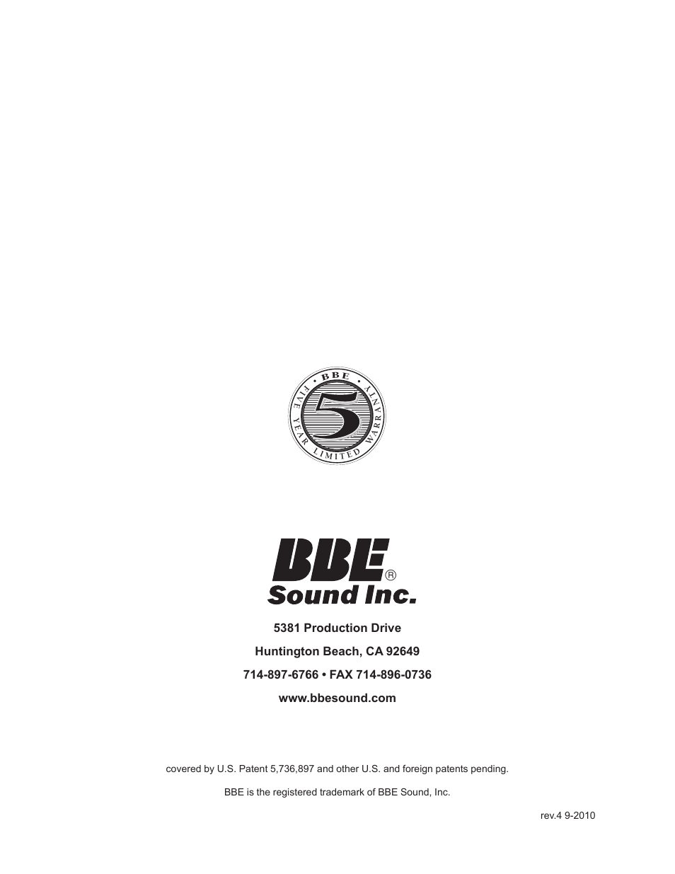 BBE 482i User Manual | Page 16 / 16