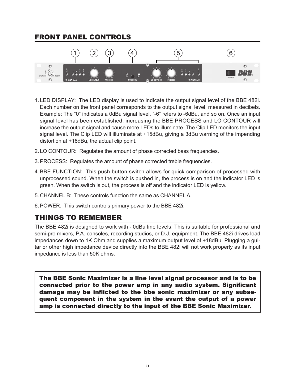 BBE 482i User Manual | Page 5 / 16