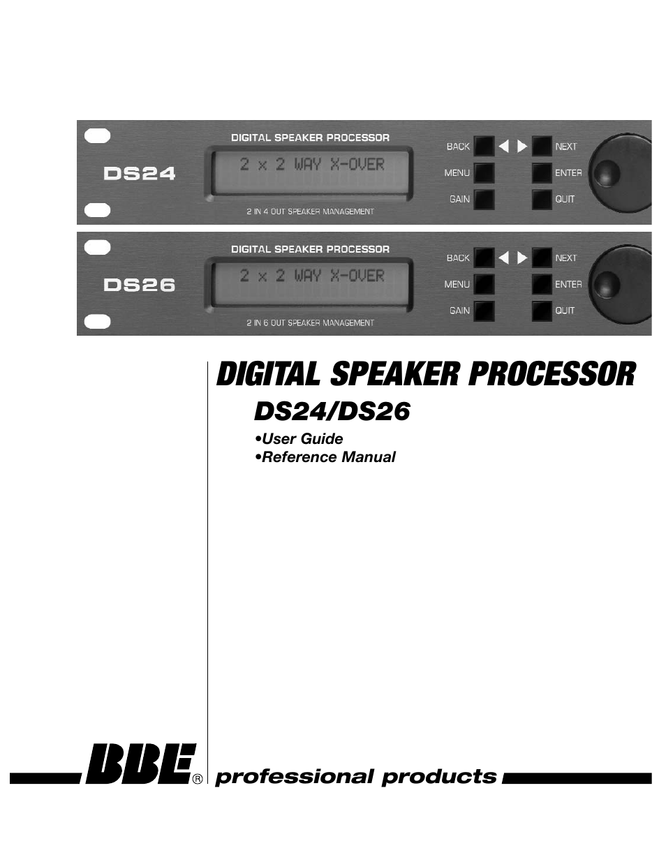 BBE DS26 User Manual | 34 pages