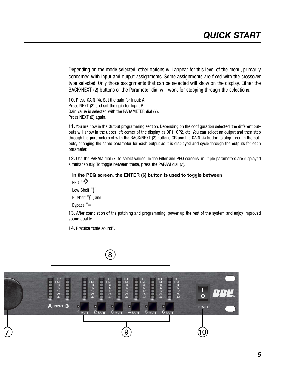Quick start | BBE DS26 User Manual | Page 11 / 34