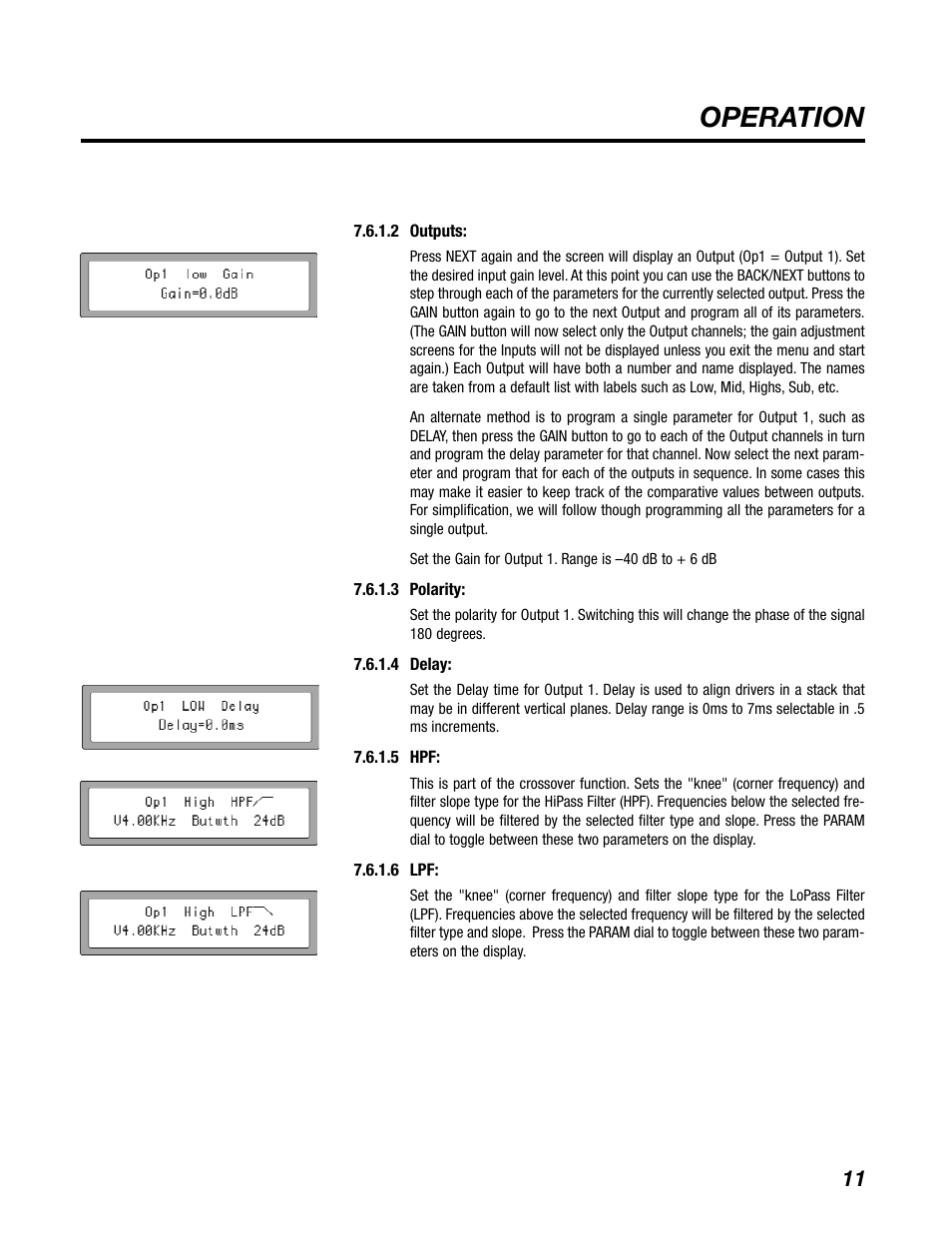 Operation | BBE DS26 User Manual | Page 17 / 34