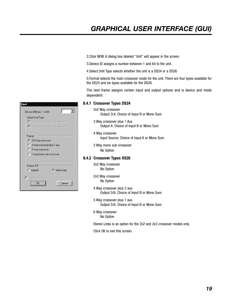Graphical user interface (gui) | BBE DS26 User Manual | Page 25 / 34