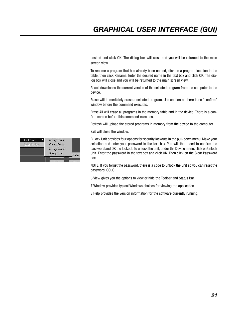 Graphical user interface (gui) | BBE DS26 User Manual | Page 27 / 34