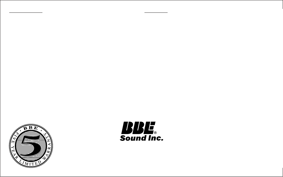 BBE DI-10 User Manual | Page 4 / 4