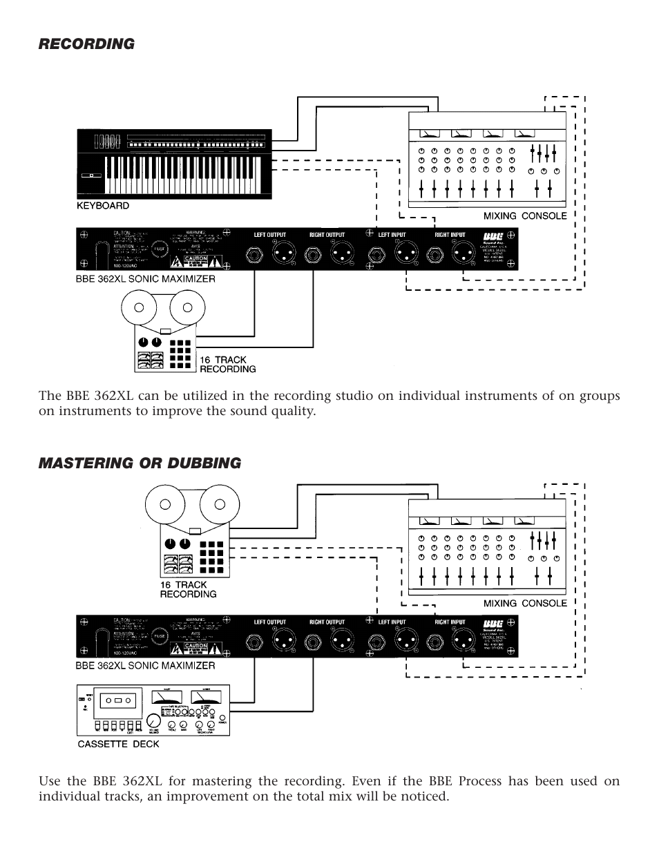 BBE SONIC MAXIMIZER 362XL User Manual | Page 10 / 16