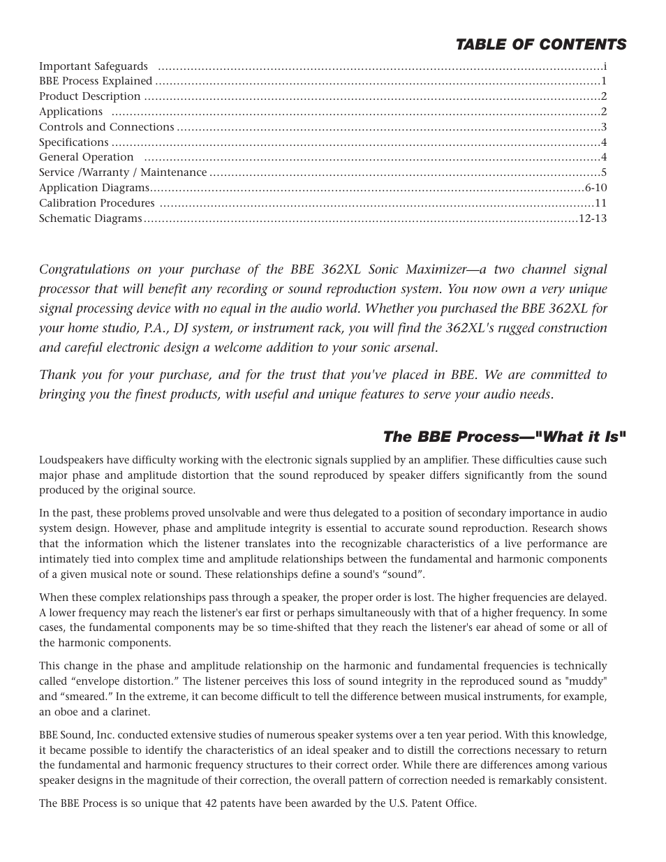 BBE SONIC MAXIMIZER 362XL User Manual | Page 3 / 16