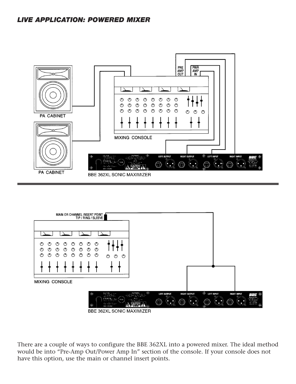 BBE SONIC MAXIMIZER 362XL User Manual | Page 8 / 16