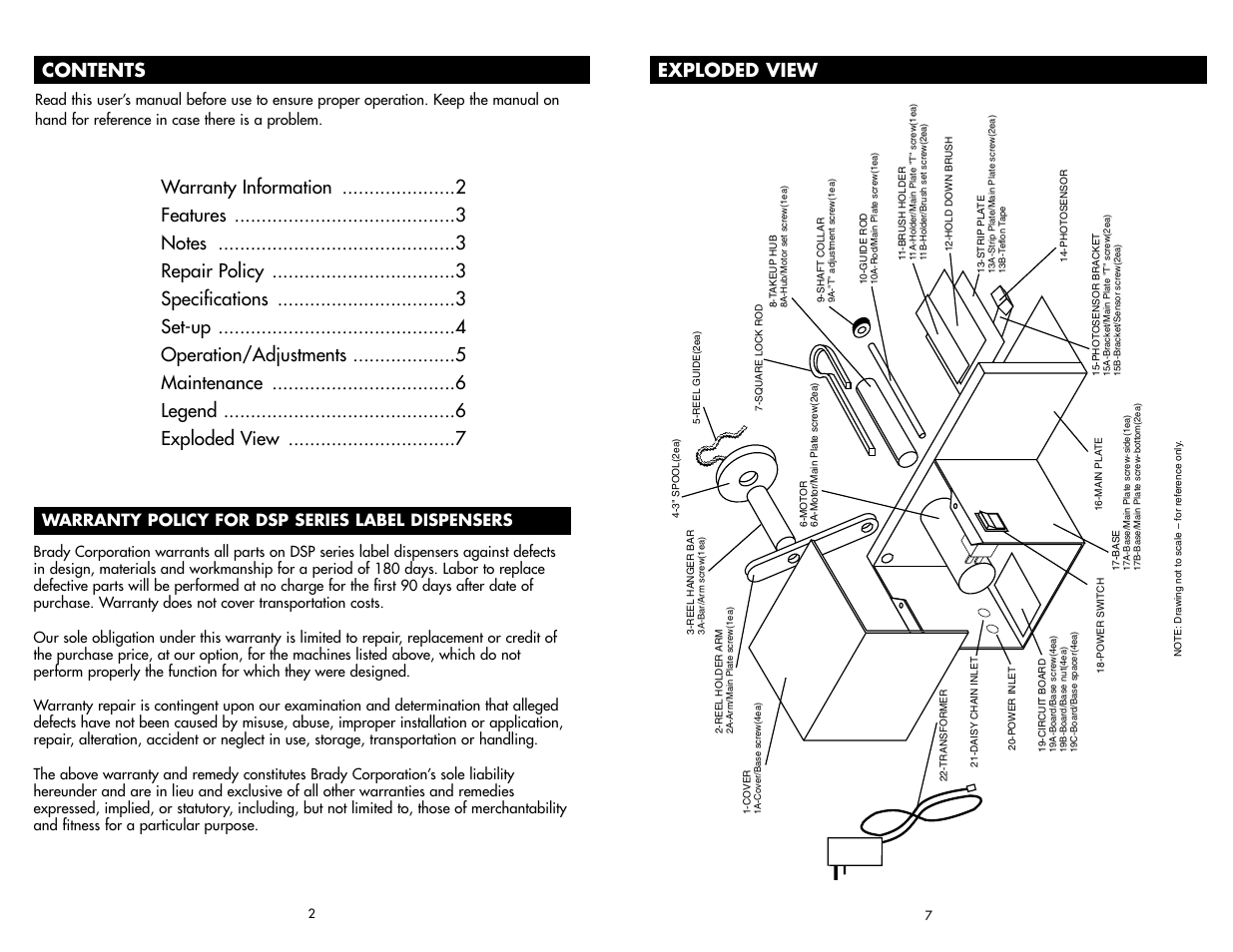 Brady DSP-2 User Manual | Page 2 / 4