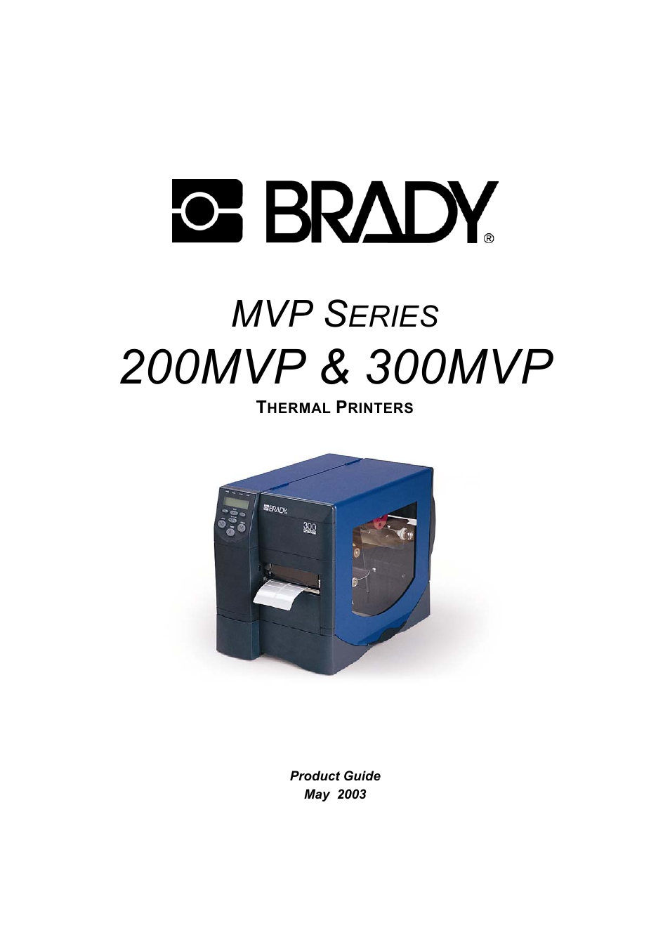 Brady 200MVP User Manual | 31 pages