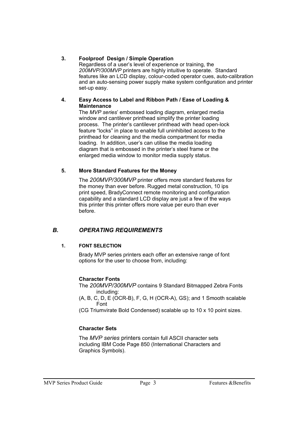 Brady 200MVP User Manual | Page 5 / 31