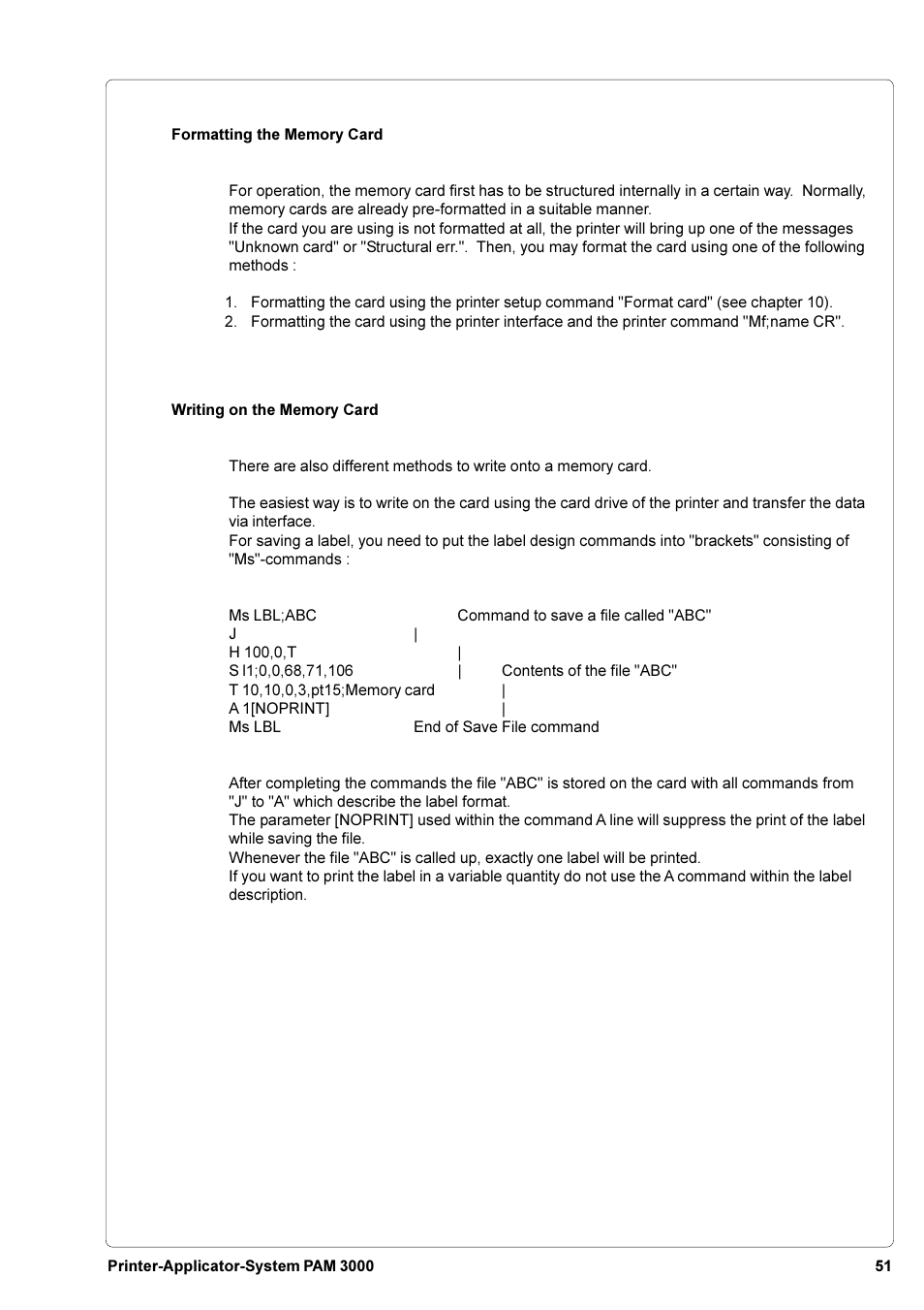 Brady PAM 3000 User Manual | Page 51 / 87