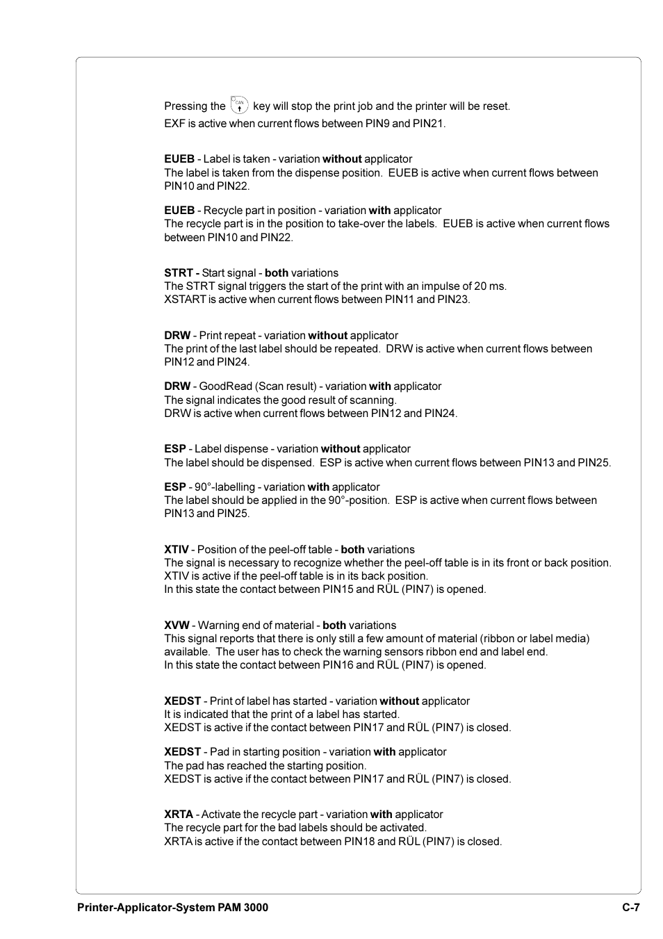 Brady PAM 3000 User Manual | Page 75 / 87