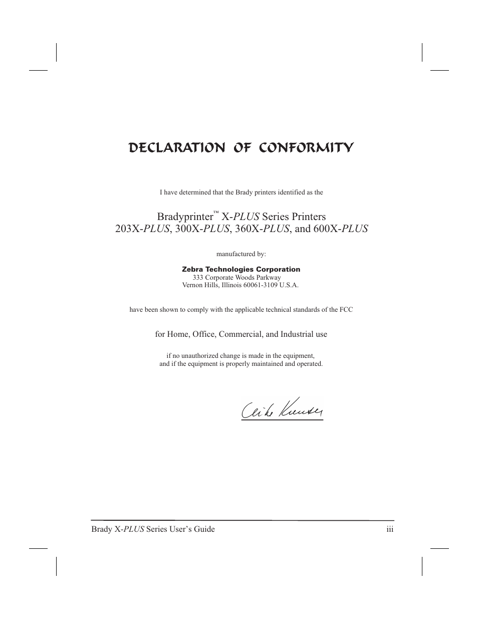 Brady 300X-PLUS User Manual | Page 3 / 110