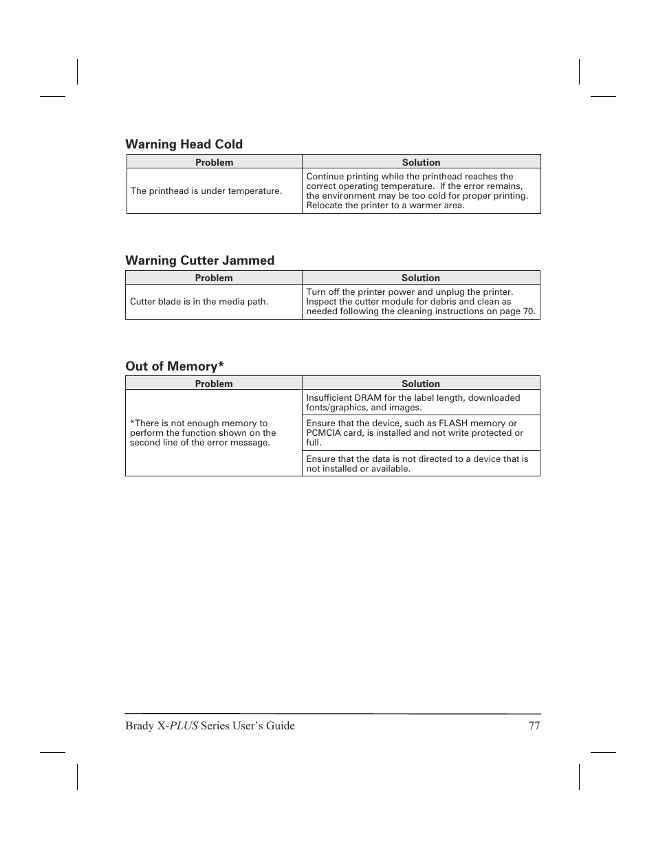 Brady 300X-PLUS User Manual | Page 85 / 110