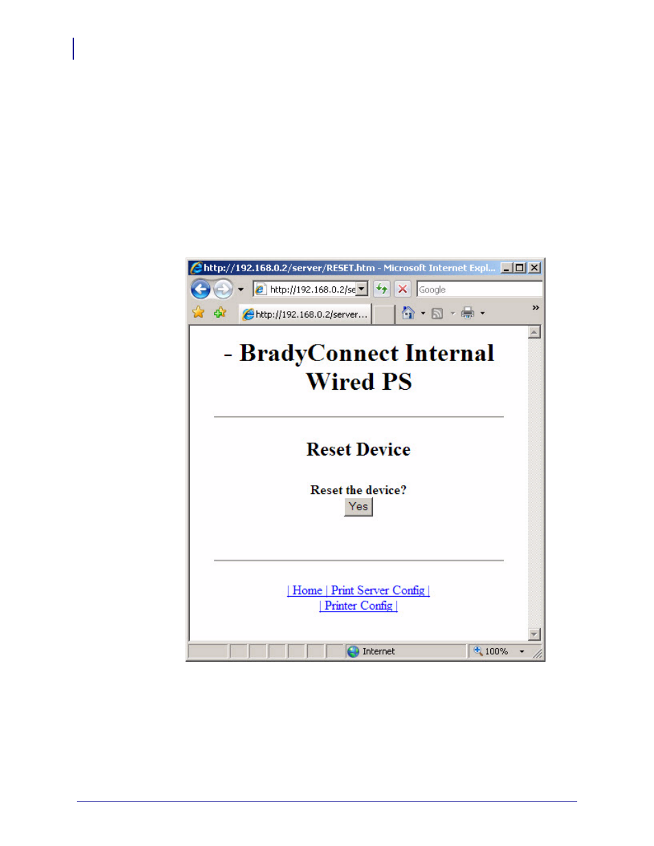 Reset | Brady BBP81 User Manual | Page 30 / 106