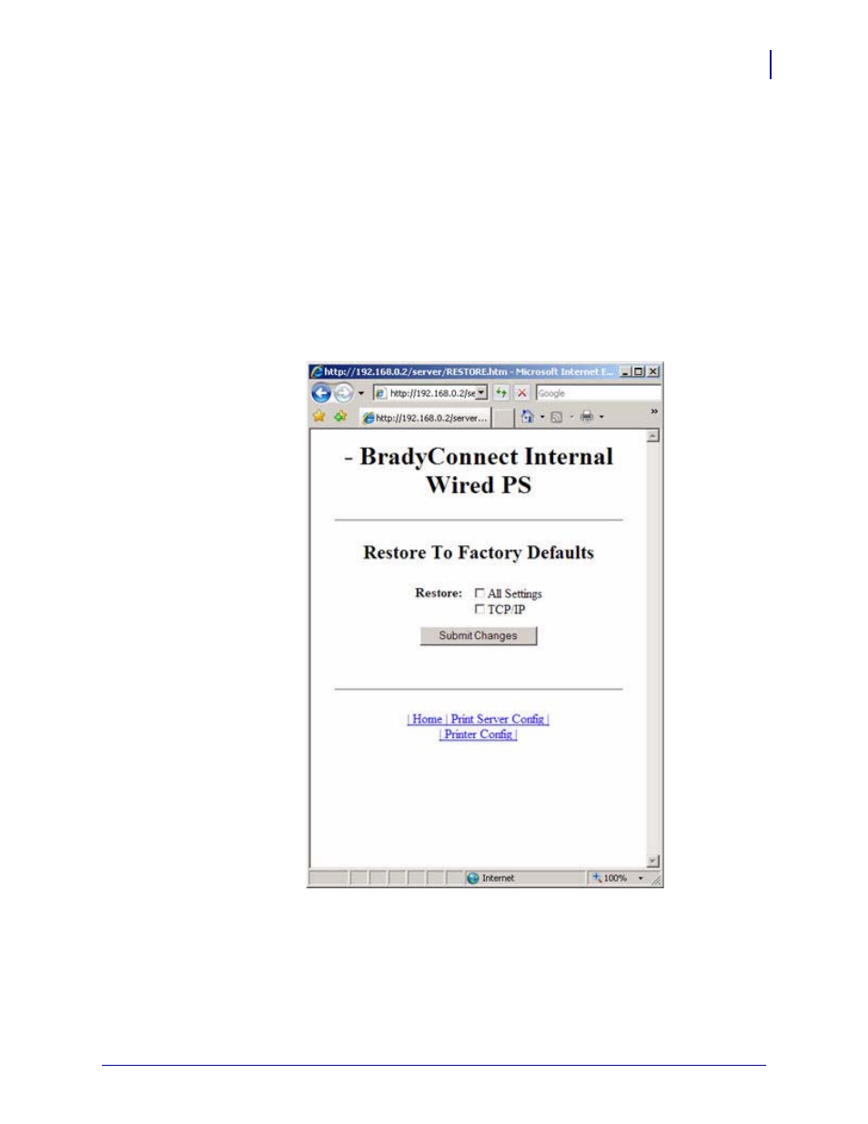 Restore | Brady BBP81 User Manual | Page 31 / 106